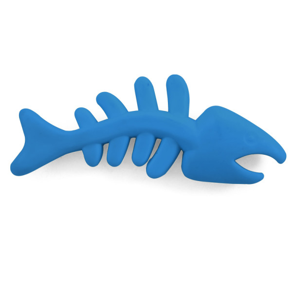 Игрушка для собак из цельнолитой резины "Скелет рыбы", 125мм, Triol: качественный выбор для вашего питомца