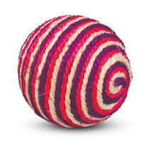 Игрушка для кошек из сизаля Шарик,  малиновый, d95мм, Triol