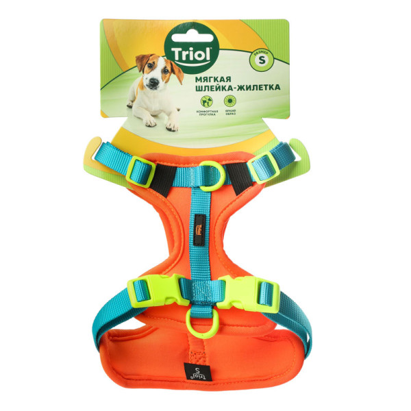 Мягкая шлейка-жилетка "Рио" S, оранжевая, от Triol