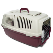 Переноска  для животных с металлической дверцей "Спутник" L, бургунди, 620*390*380мм, серия TRAVEL, Triol