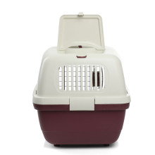 Переноска  для животных с металлической дверцей "Спутник" L, бургунди, 620*390*380мм, серия TRAVEL, Triol