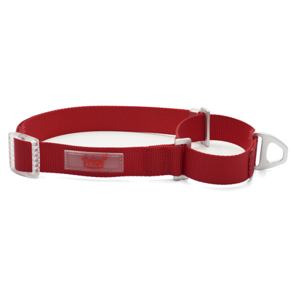 Нейлоновый ошейник-мартингейл Triol "Стандарт" M, красный, 20*380-540мм