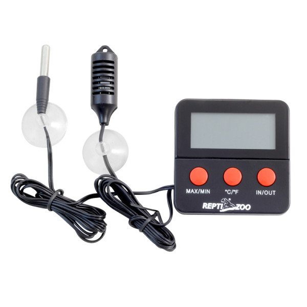 Термогигрометр SH124 Repti-Zoo компаниясының екі сенсорлы моделі.