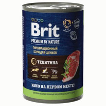 Консервы для щенков всех пород Brit Premium by Nature телятина 410 г