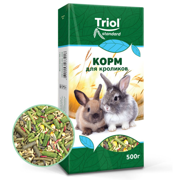 Корм для кроликов: 500г, Тriol Standard