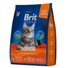 Brit premium cat indoor chicken, 2 кг