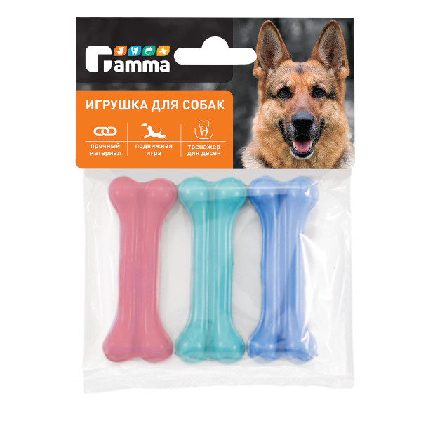 Литая резиновая кость №1 - отличная игрушка для собак!