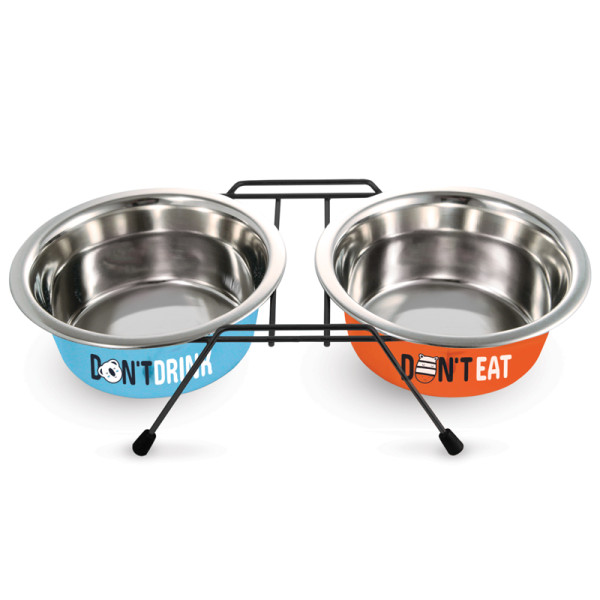Металлическая миска "Water&Food" на подставке от Triol