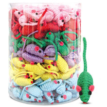 Игрушка для кошек "Мышь разноцветная", 50мм (туба 240шт.)