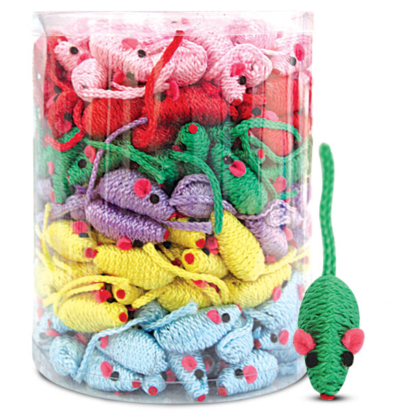 Игрушка для кошек "Мышь разноцветная", 50мм (туба 240шт.), Triol