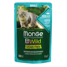 Monge BWild Cat Grain Free Pat terrine Merluzzo