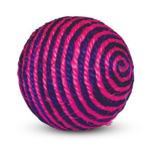 Игрушка для кошек из сизаля "Шарик", фиолетовый, d95мм