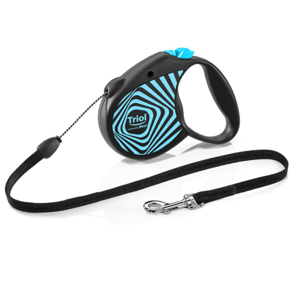 Поводок-рулетка для собак Flexi Life Geometry Blue S 5м до 12кг: удобный выбор для вашего питомца