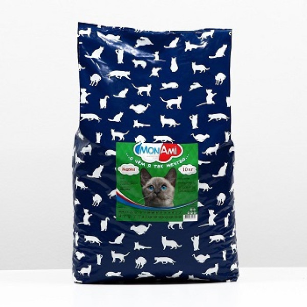 Питание для кошек: МОНАМИ сухой корм с мясом индейки 10кг