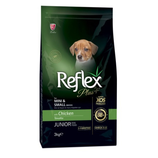 Корм для щенков мелких пород REFLEX PLUS MINI SMALL BREED JUNIOR с курицей 3 кг