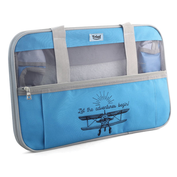 Техно сериясының TRAVEL, Triol көтерушілерге арналған көңілді көк сумка-көтергі.