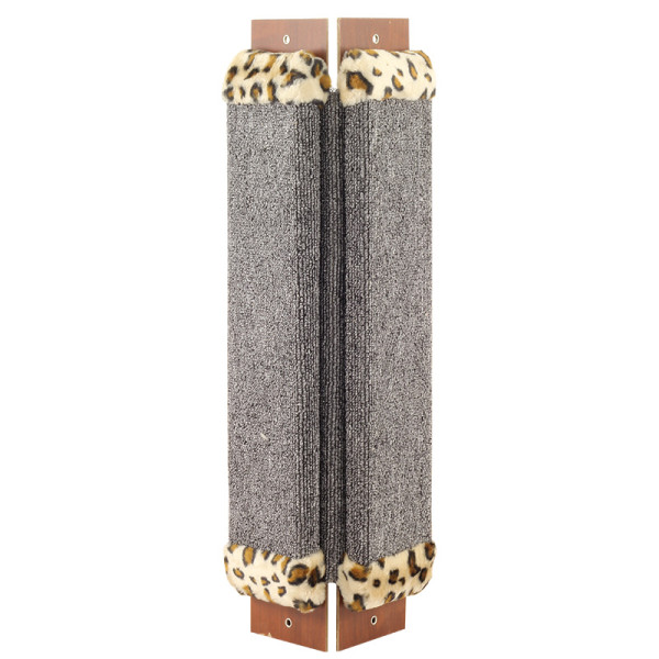 Когтеточка из ковролина №2 угловая с оторочкой из меха, 240*30*570мм, Gamma