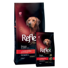 REFLEX PLUS MEDIUM LARGE BREED SENIOR DOG FOOD LAMB AND RICE для средних и крупных собак в возрасте с ягненком и рисом 15 кг