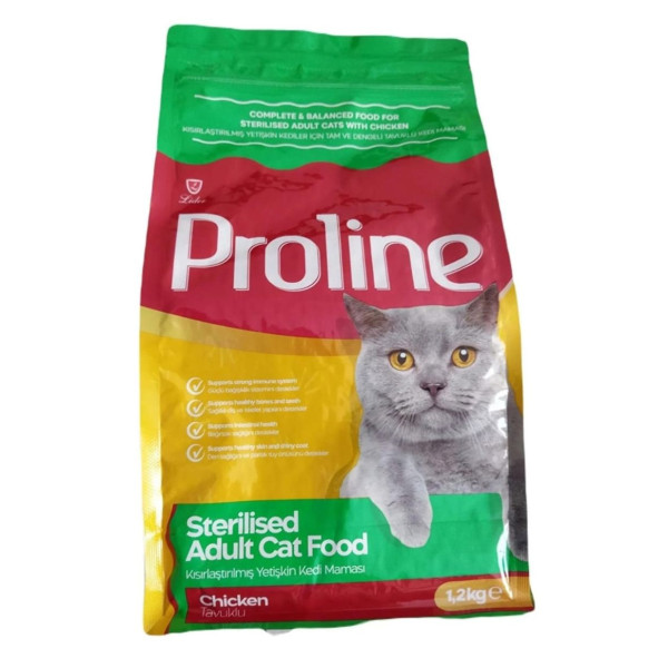 Корм для стерилизованных кошек PROLINE STERILISED с курицей 1.2 кг