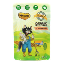 Мямс линия кот Федор «Фермерская ярмарка» сочные кусочки для кошек с кроликом 85г, 24 шт.