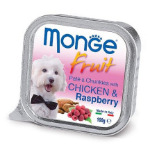 Monge pate & chunkies with chicken & raspberry
