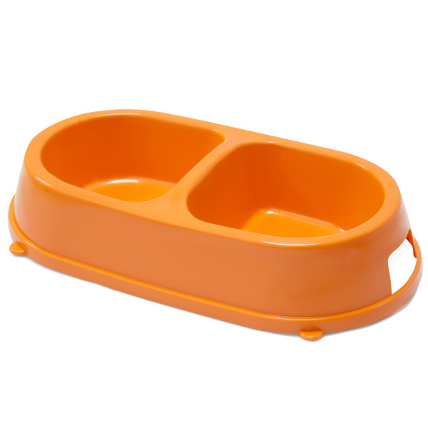 Миска пластиковая двойная, 2*0,26л, Gamma