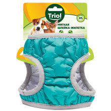 Шлейка-жилетка мягкая утепленная бирюзовая XS, обхват груди 250-290мм, Triol