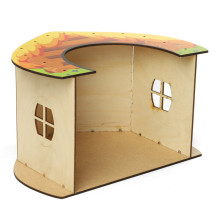 Домик для мелких животных деревянный "Теремок" S, 165*122*95мм
