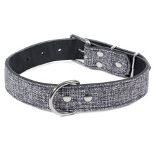 Ошейник кожаный Твид черный, 35*620мм