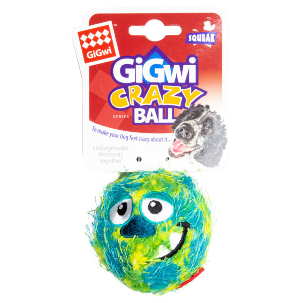 Көтергішке ойыншық: Үндікпен шар, 7 см, GiGwi GRAZY BALL сериясы