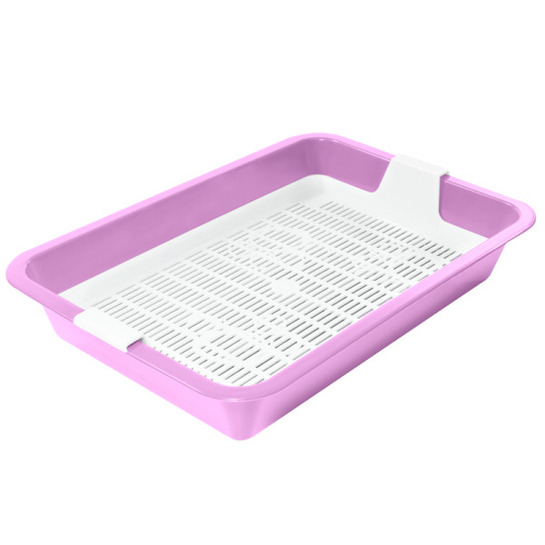 Туалет для кошек c сеткой мини "Барсик", сиреневый, 325*235*60мм, , Gamma