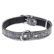 Ошейник кожаный Твид черный, 16*360мм