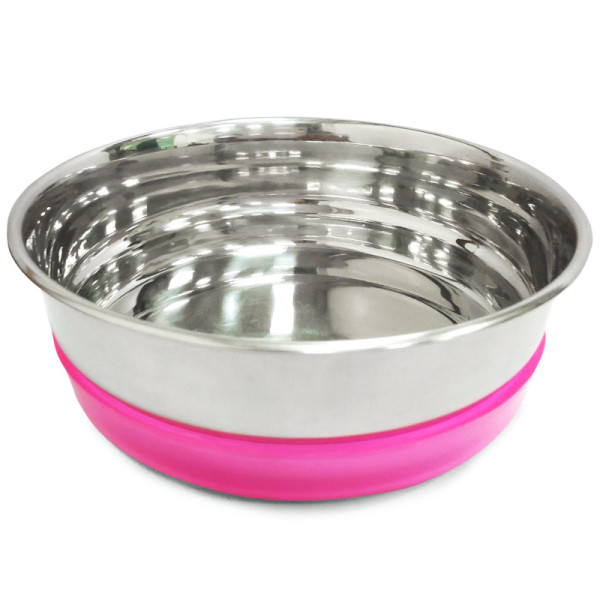Металлическая миска Triol с розовой резинкой, 0,3л