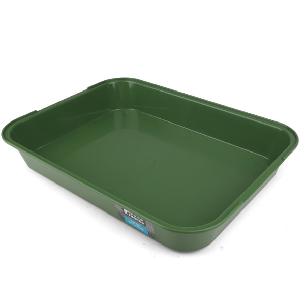 Туалет для кошек с сеткой "Эстет", темно-оливковый, 380*280*62мм, Gamma