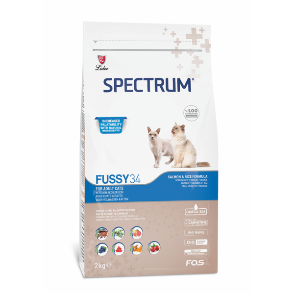 Корм для взрослых кошек Spectrum Fussy34 2 кг