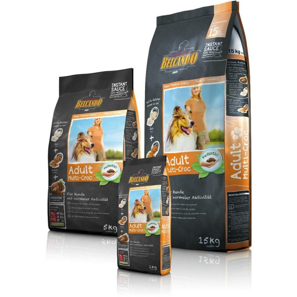 Belcando Adult MultiCroc - Орта әріптесінің көбіректікті жасыру үшін птицалық (24/11) ауыздықтары бар кіші құйрығыларға арналған.