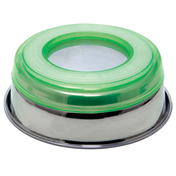 Металлическая миска Triol с салатовой резинкой, 0,3л