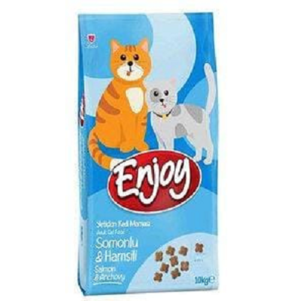 Наслаждайтесь взрослым кормом для кошек с лососем и анчоусами 10 кг