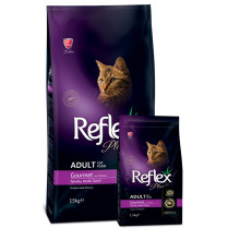 REFLEX PLUS ADULT CAT FOOD GOURMET (MULTICOLOR) CHICKEN для привередливых кошек с курицей 15 кг