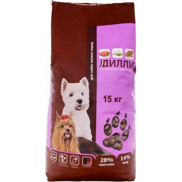 Деликатесные диеты для мелких пород с говядиной: 15 кг