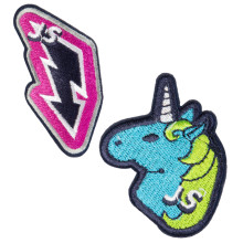 Два шеврона на кнопках JOYSER Walk Patches (единорог, молния)