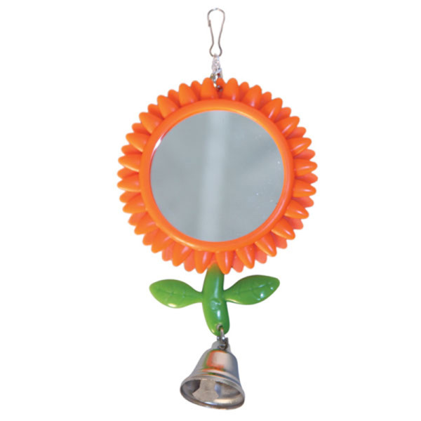 Игрушка для птиц - зеркало "Подсолнух" размером 80*175мм