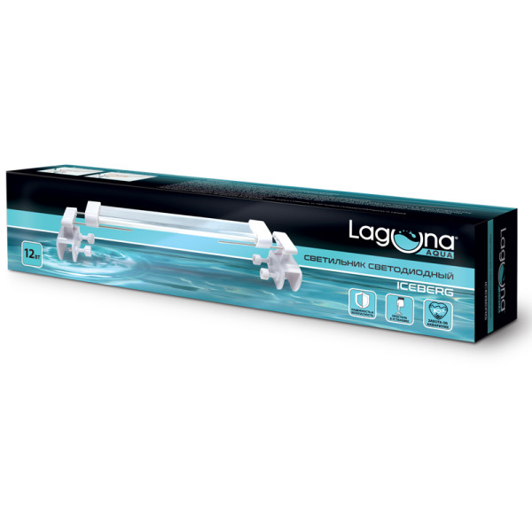 Светильник светодиодный с двумя опорами 288Dee, 12Вт, 450*40*12мм, серия ICEBERG, Laguna