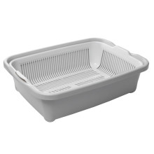 Туалет для кошек высокий с сеткой "Дюна", светло-серый 420*320*125мм,