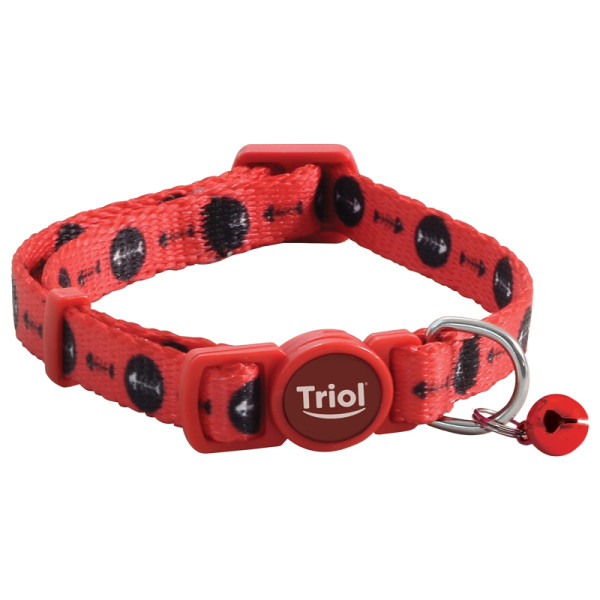 Нейлоновый ошейник для кошек "Косточки" от Triol, размер 10*210-330мм