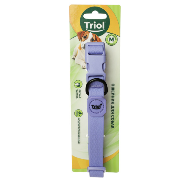 Ошейник из биотана "Матрица" M, сиреневый: подробности о размерах