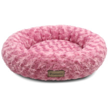 Лежанка круглая "Орхидея" S, розовая, 450*450*150мм