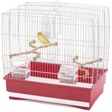 Птикалар үшін клетка Imac, өлшемі 45x27x23см., хром/қызыл-құрдайсыз