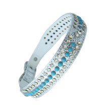 Ошейник YS1205C из иск.кожи со стразами, 25*500мм, Triol