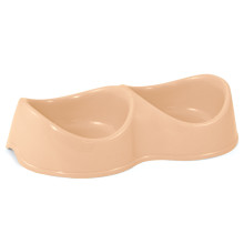 Пластиктен жасалған екі қабатты "Бисквит" миска, беж, 2*0,2л